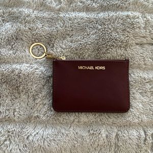 MK Maroon Card Wallet